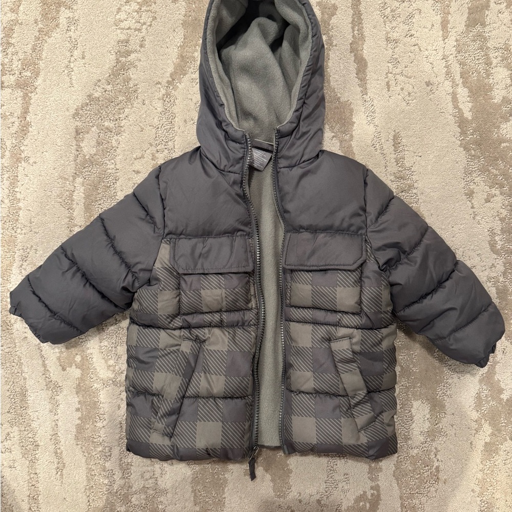 NWOT Tahari Charcoal Puffer Jacket 2T